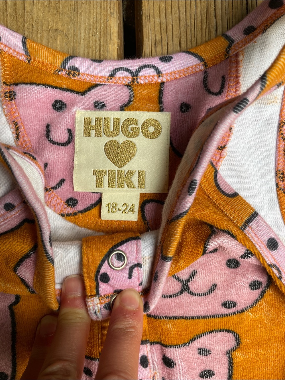 HUGO LOVES TIKI Jungle Cat Cheetah 🐆 Terrycloth Tank Snap Romper 18-24M Baby - Picture 2 of 5